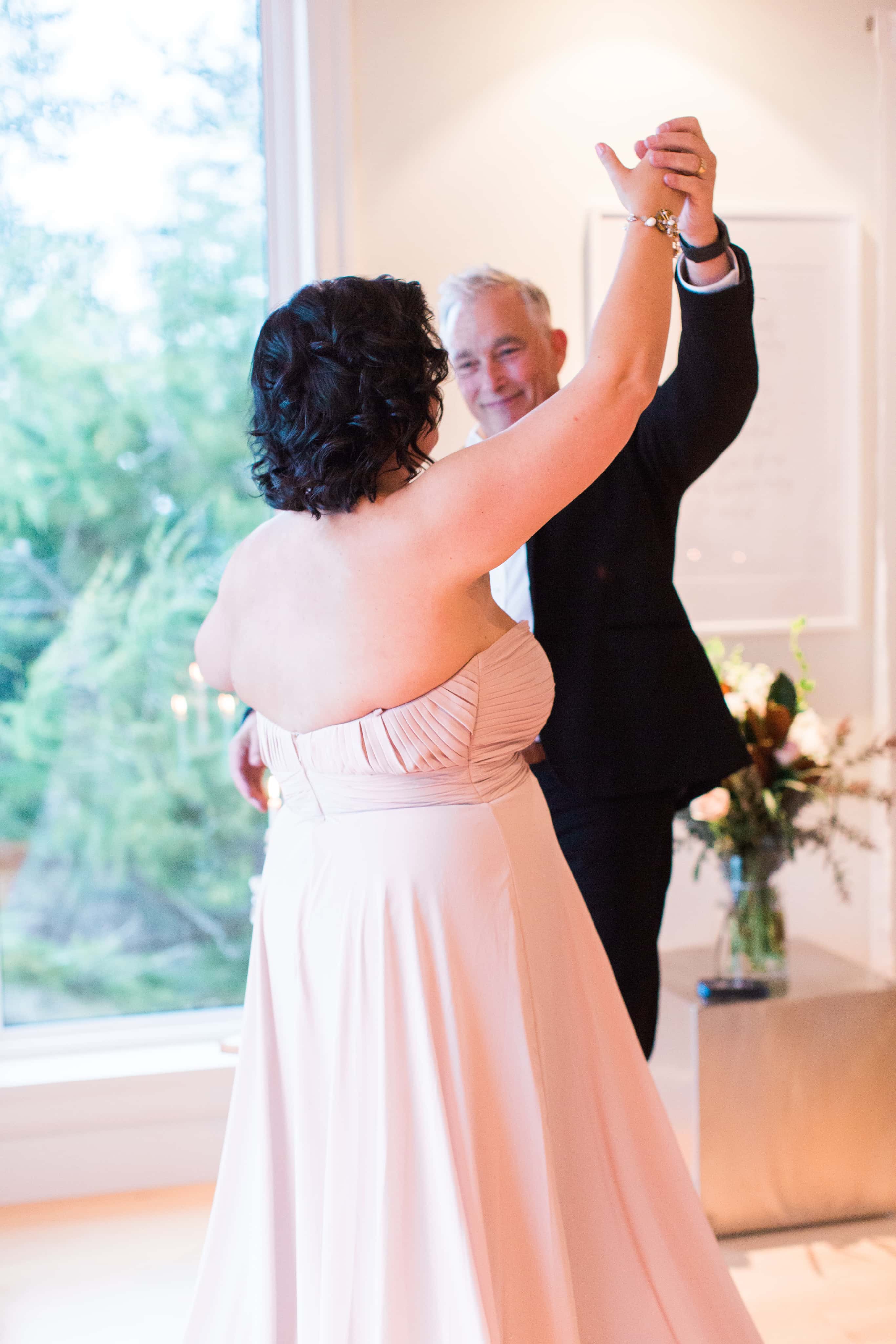 Father and daughter's first dance